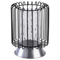 KERZENSTÄNDER MALIBU 225 - Goldfarben/Schwarz, Trend, Glas/Metall (22.5/22.5/31cm) - Kayoom