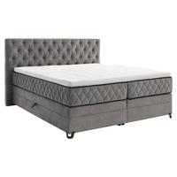 Boxspring Krevet Carmen - siva/tirkizna, Konvencionalno, drvni materijal/drvo (160/200cm) - Modern Living
