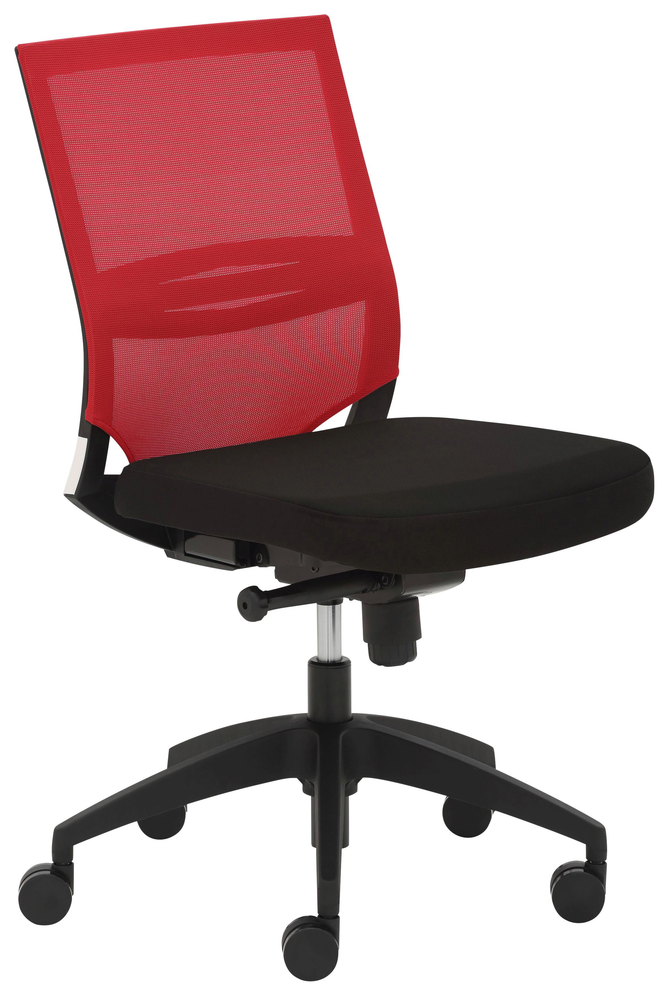 Drehstuhl My Optimax ca. 65x94-106 cm Rot/Schwarz - Rot/Schwarz, MODERN, Holz/Kunststoff (65/94-106/60cm) - MID.YOU