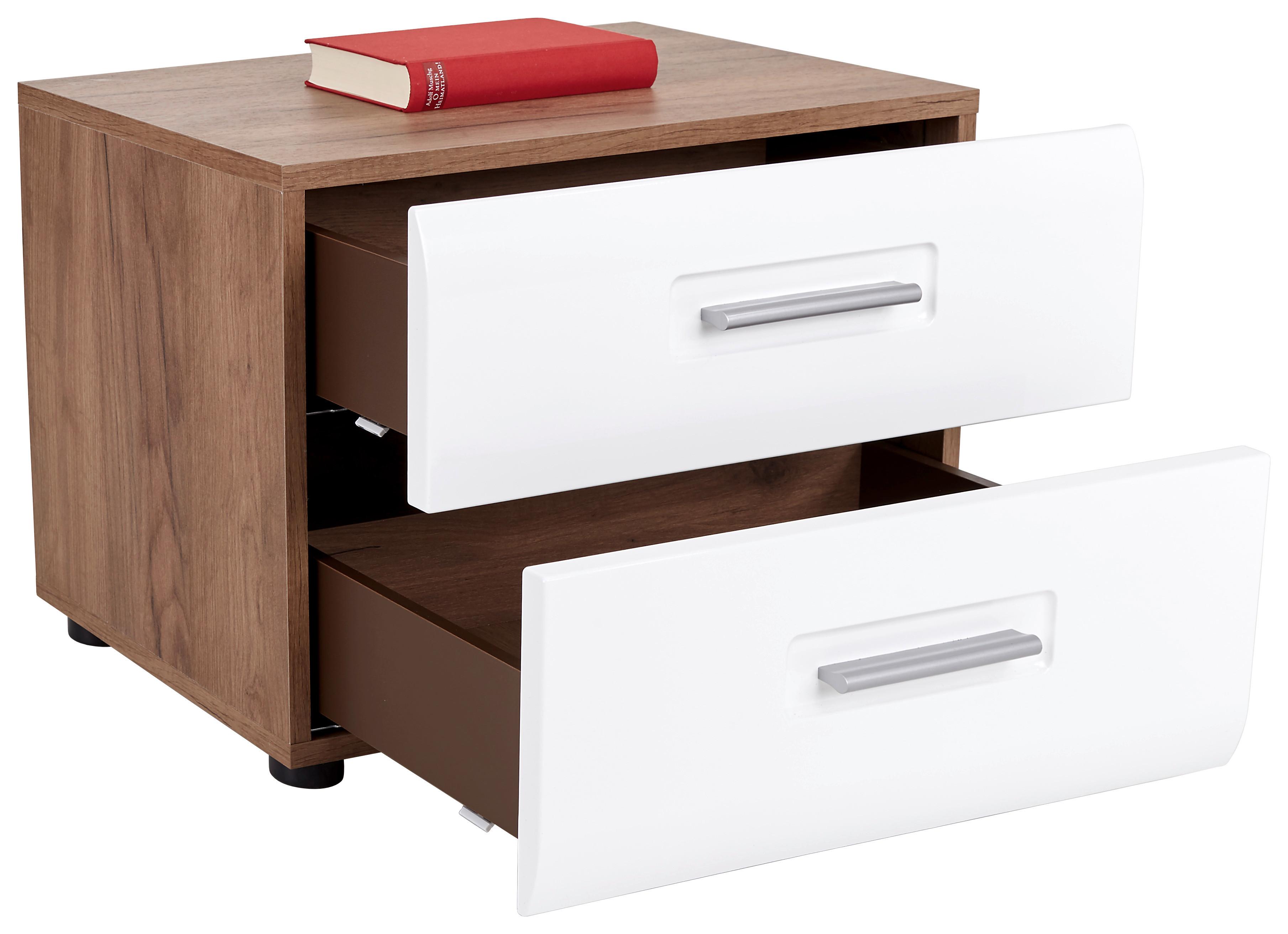 Nočna Omarica Avensis New - črna/barve hrasta, Konvencionalno, umetna masa/leseni material (56/40,5/37,1cm) - Mömax