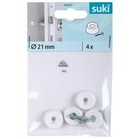 Fali Ütköző Ø 2,1 Cm - fehér, műanyag (2,1cm) - Suki