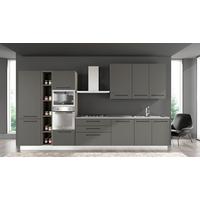 Kuhinjski Blok Line, Z Aparati, 390 Cm - siva/črna, Moderno, kovina/leseni material (390/60/216/240cm) - Mömax