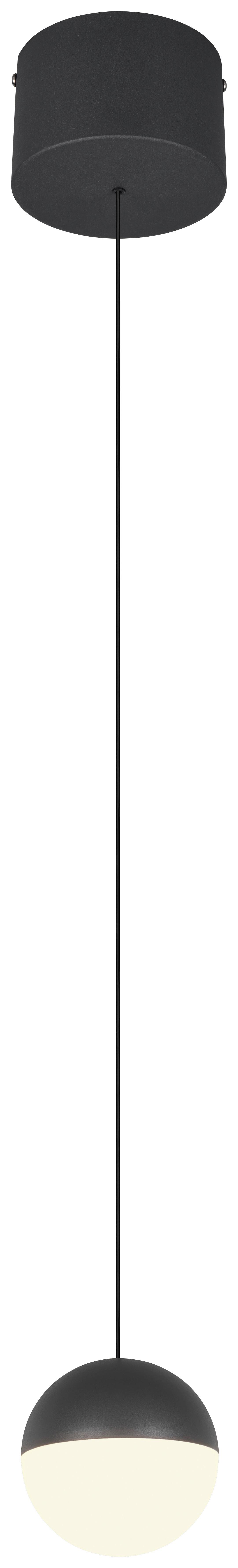 Led Függőlámpa Sestine 1 Égős - fekete/fehér, Modern, műanyag/fém (11/150cm) - Mömax