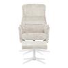 RELAXZETEL STAR - Wit/Crème, Modern, Textiel/Metaal (72/107-95/86-110cm) - Mömax