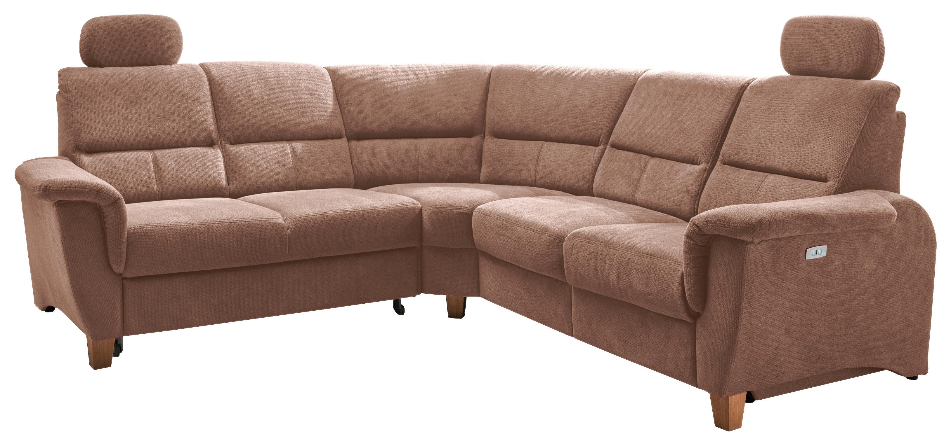 Ecksofa Parole Hellbraun Struktur - Hellbraun/Wildeiche, KONVENTIONELL, Holz/Textil (238/241cm) - Livetastic
