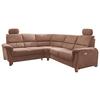 Ecksofa Parole Hellbraun Struktur - Hellbraun/Wildeiche, KONVENTIONELL, Holz/Textil (238/241cm) - Livetastic