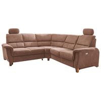 Ecksofa Parole Hellbraun Struktur - Hellbraun/Wildeiche, KONVENTIONELL, Holz/Textil (238/241cm) - Livetastic