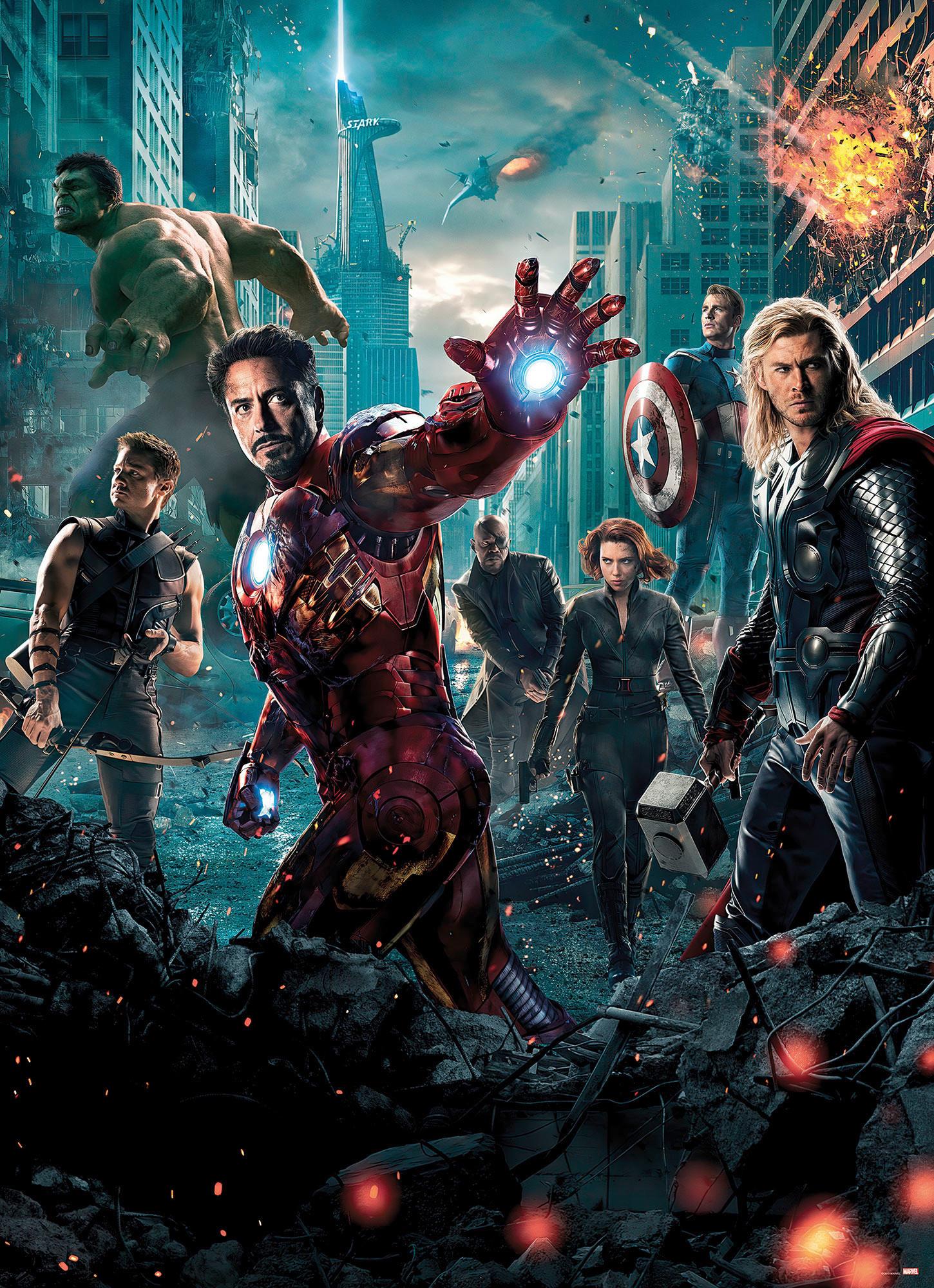 Fototapete Avengers Movie Poster ca. 184x254cm - Multicolor, Basics (184/254cm) - Komar