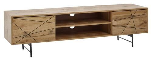 Lowboard ''Wohnling'', Braun - Schwarz/Braun, MODERN, Holzwerkstoff/Metall (160/45/40cm) - MID.YOU
