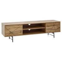 Lowboard ''Wohnling'', Braun - Schwarz/Braun, MODERN, Holzwerkstoff/Metall (160/45/40cm) - MID.YOU