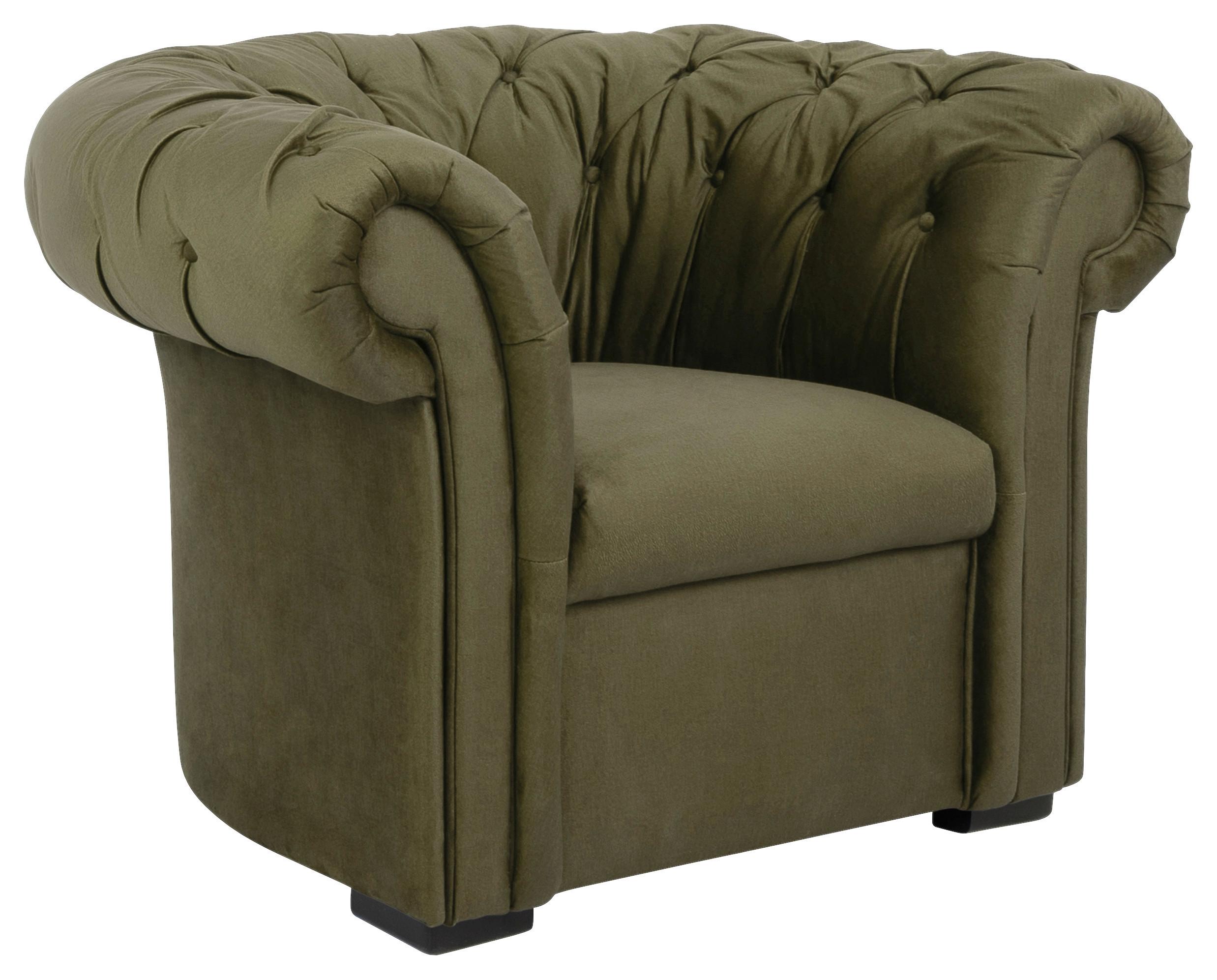 Fotelj Cupido, Olivno Zelena - črna/olivno zelena , Design, tekstil/les (114/78/91cm) - MID.YOU