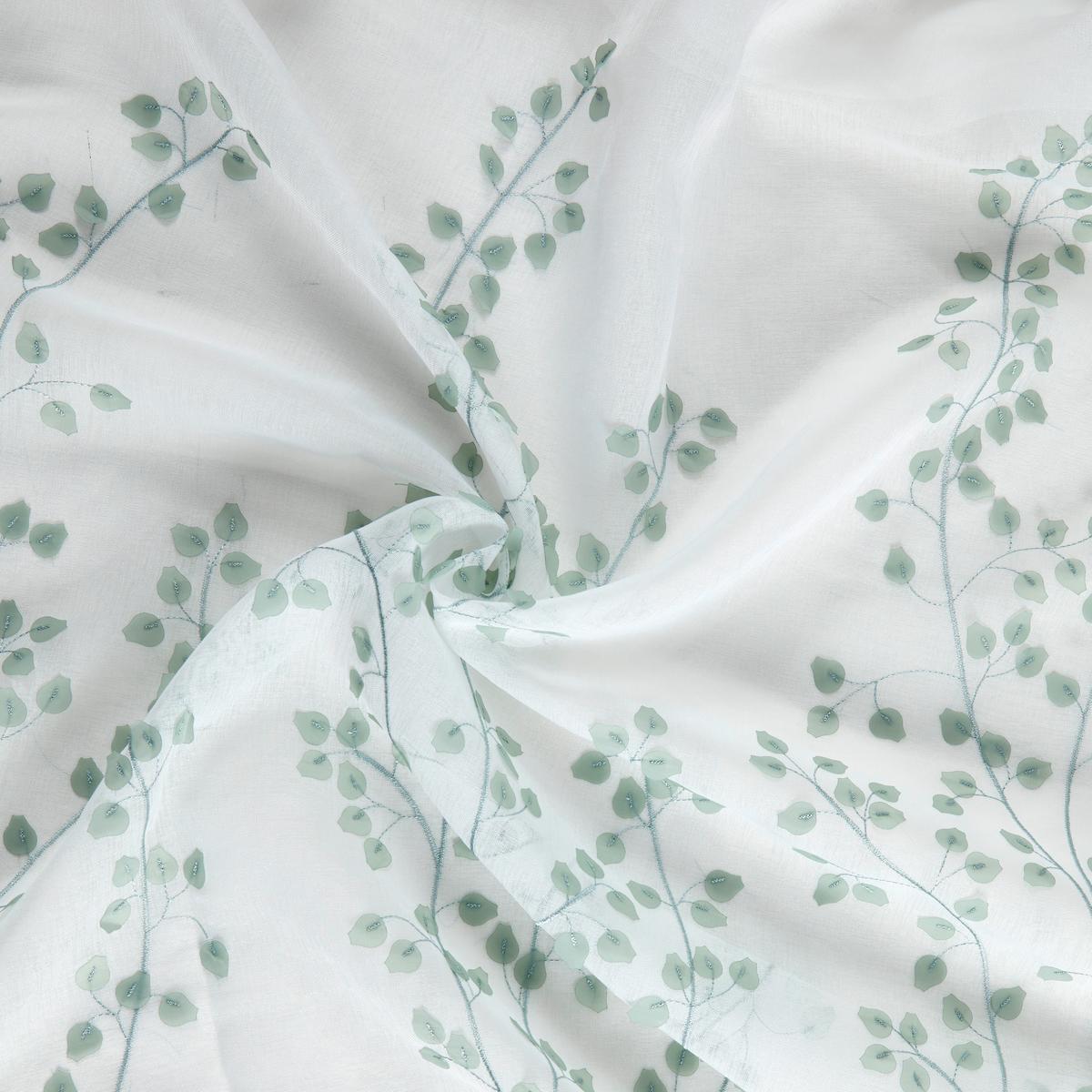 Fertigvorhang Livie in Weiß/Hellgrün - Weiß/Hellgrün, Basics, Textil (135/245cm) - Mömax