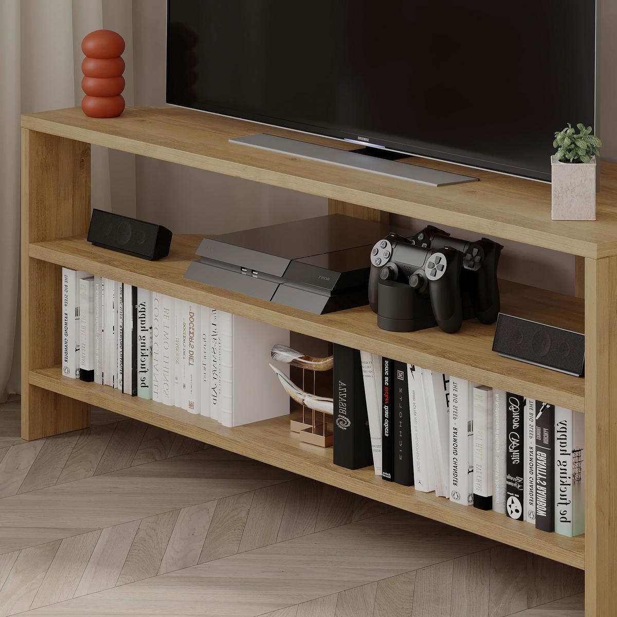 Nizka Omarica Thales - barve hrasta, Design, leseni material (114/45/36cm) - Livetastic
