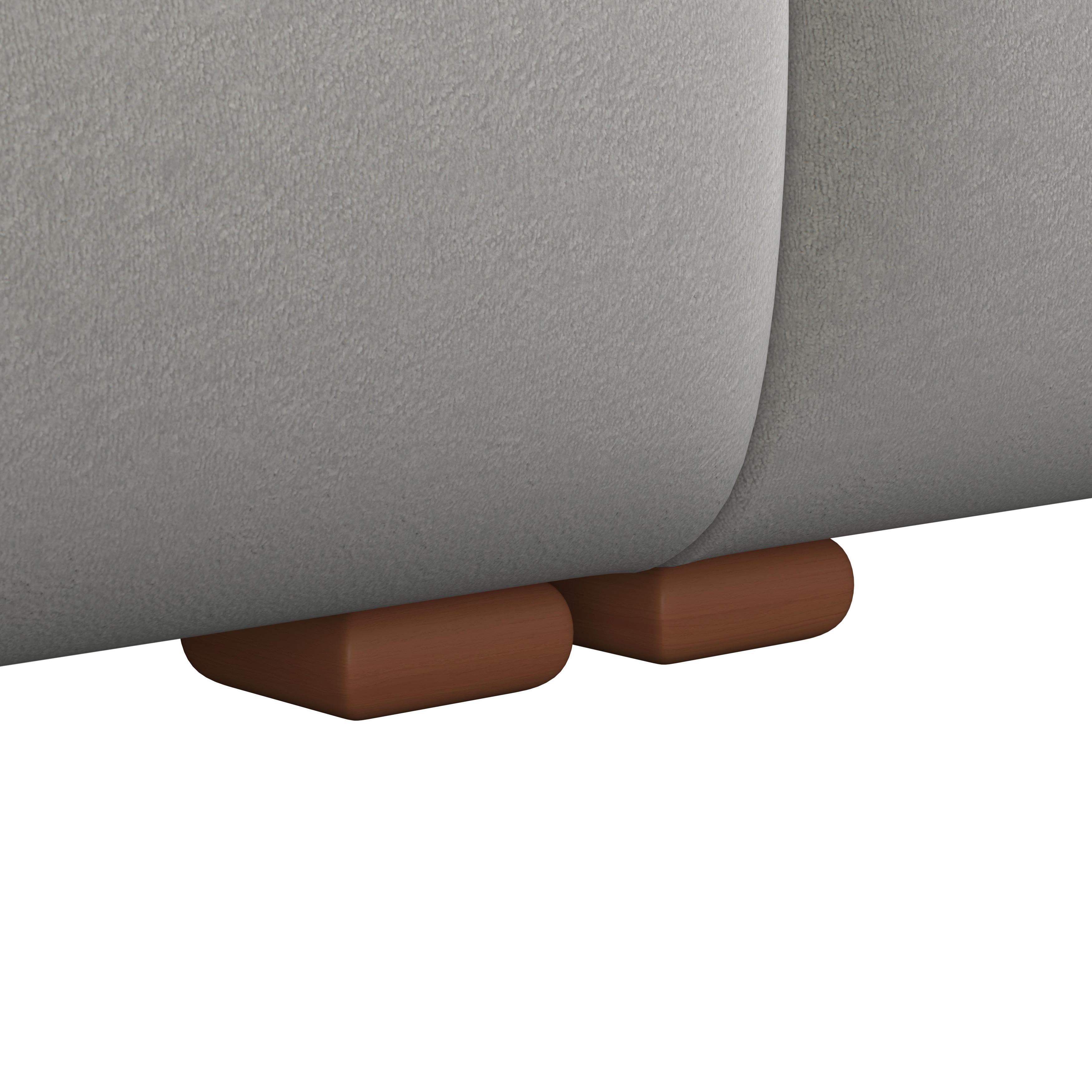 SOFFA TALIA - brun/grå, Modern, trä/textil (237/60,5/98cm) - Bessagi Home