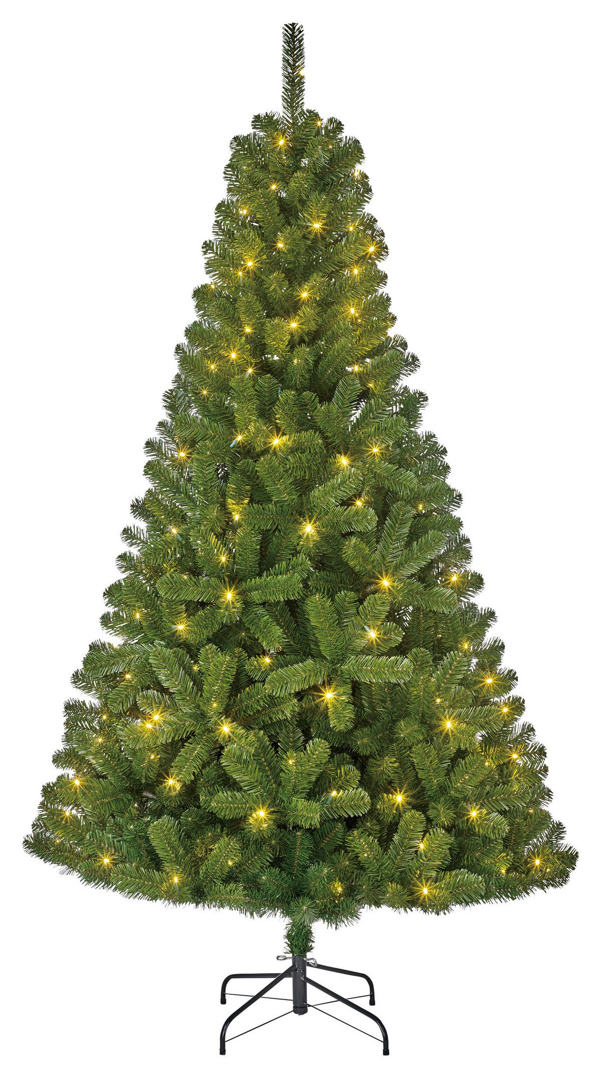 Weihnachtsbaum Charlton in Grün ca. 185cm - Grün, Kunststoff/Metall (115/185cm)