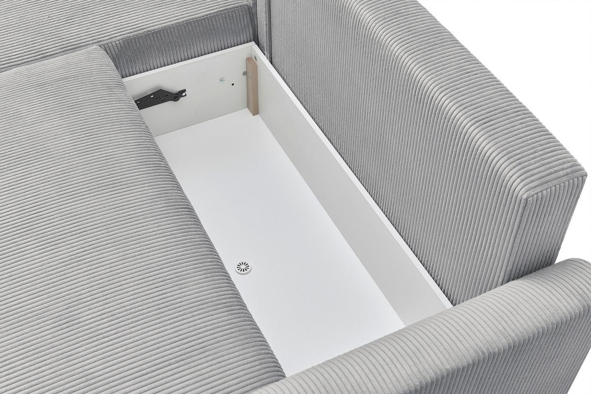 Coltar KIM - gri, Modern, lemn/textil (233/160cm) - Modern Living
