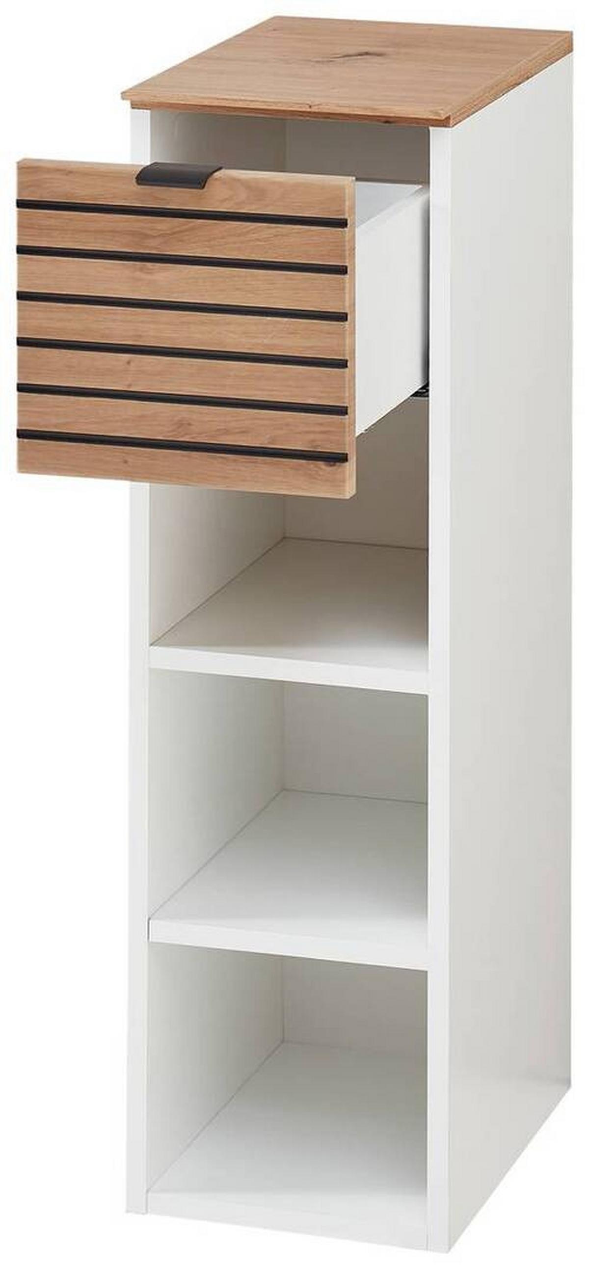 ELEMENT WISZĄCY DIANA - czarny/biały, Modern, materiał drewnopochodny/metal (25/84/37cm) - Voleo