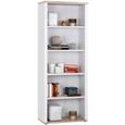 Etajera Romance - alb/culoare lemn stejar, Modern, compozit lemnos (76/202/38cm) Etajera Romance - alb/culoare lemn stejar, Modern, compozit lemnos (76/202/38cm)