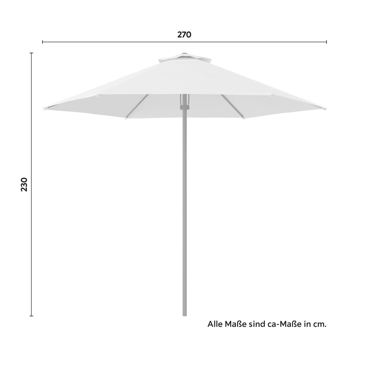 Umbrelă de soare Martina - bej/antracit, Basics, plastic/metal (270/230cm) - Mömax