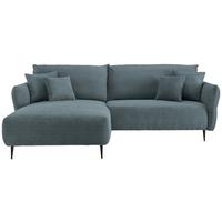 Sedežna Garnitura Vanilla, Barva Petroleja - barve petroleja/črna, Design, kovina/tekstil (178/264-302cm) - Modern Living