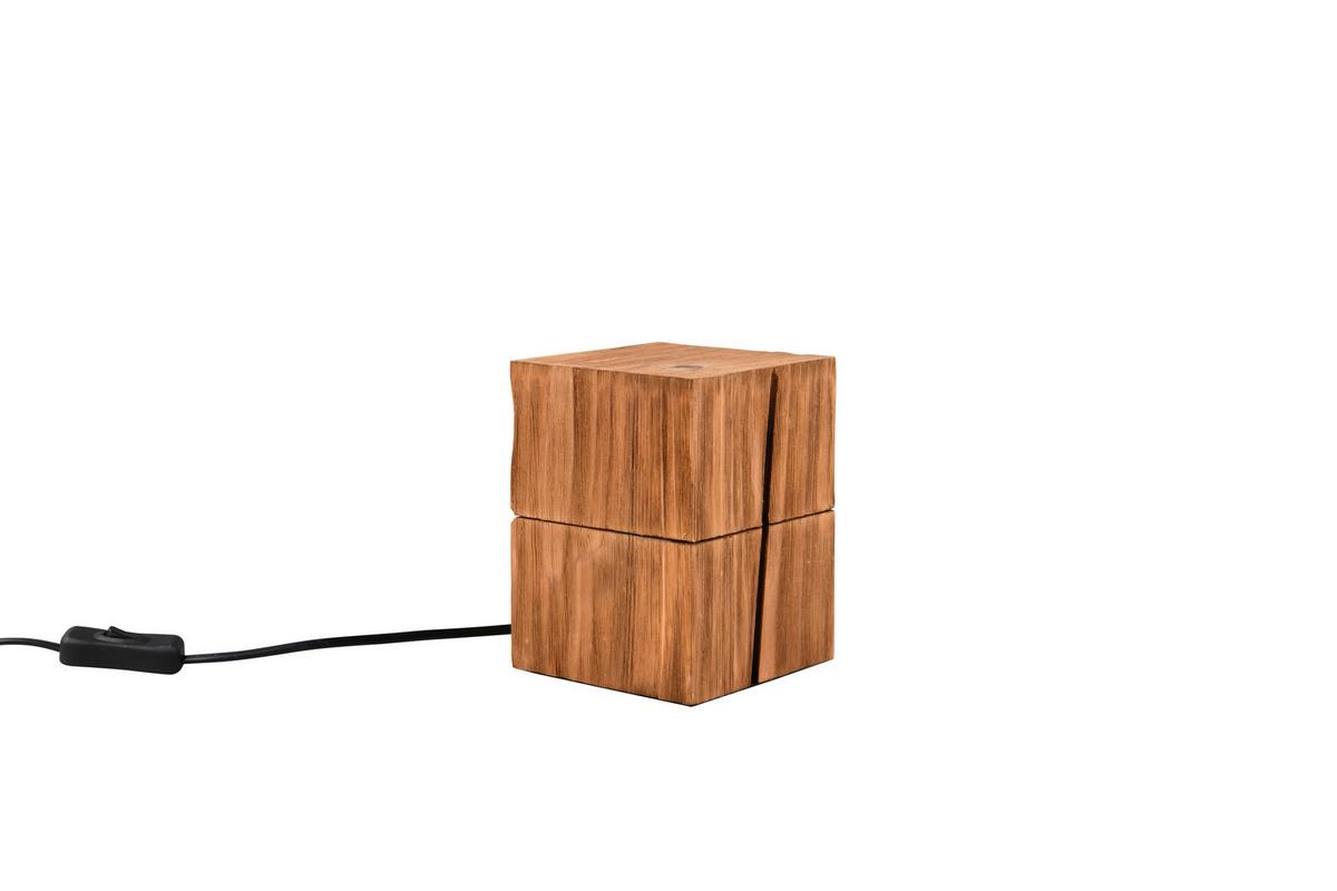 LAMPA STOŁOWA 514110130 TREASURE - kolor naturalny, Trend, drewno (12/16/12cm) - Trio Leuchten