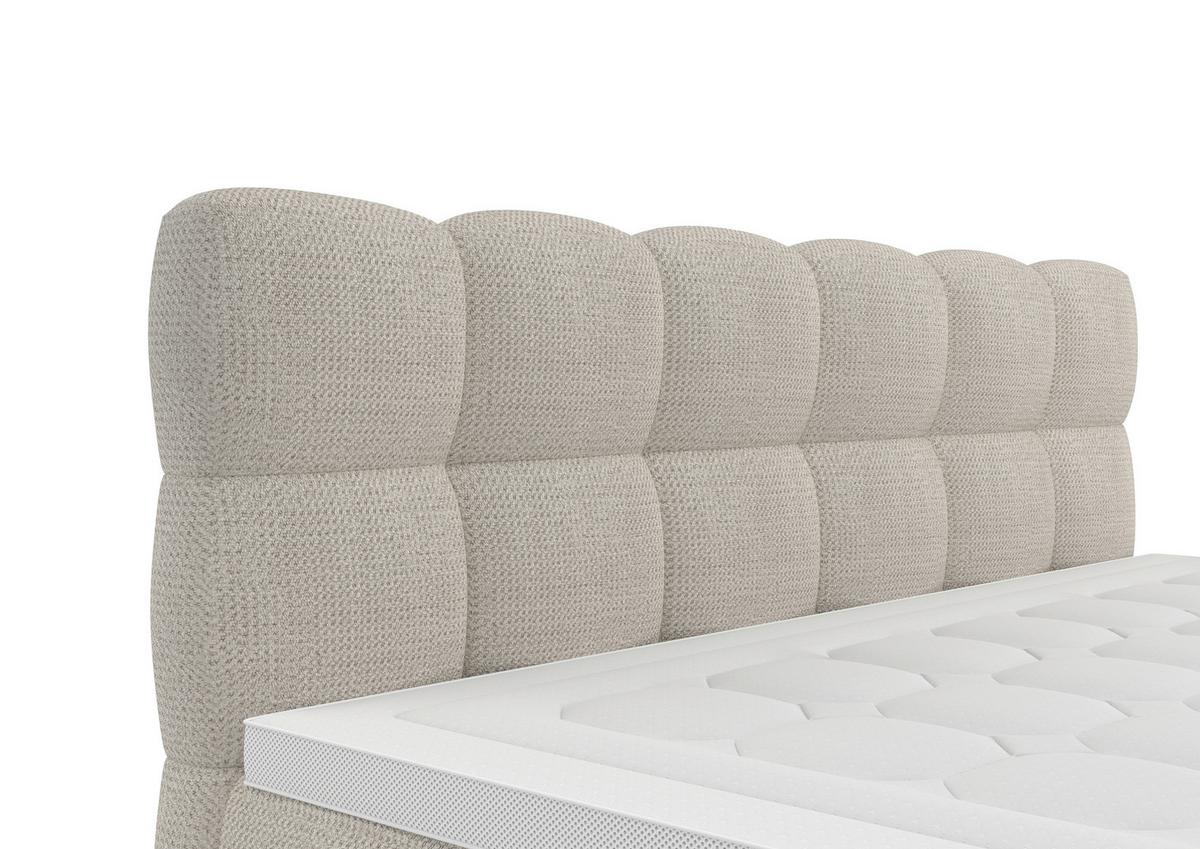 Boxspring Krevet Brisbane - crna/krem, Trend, drvni materijal/drvo (180/200cm) - Premium Living