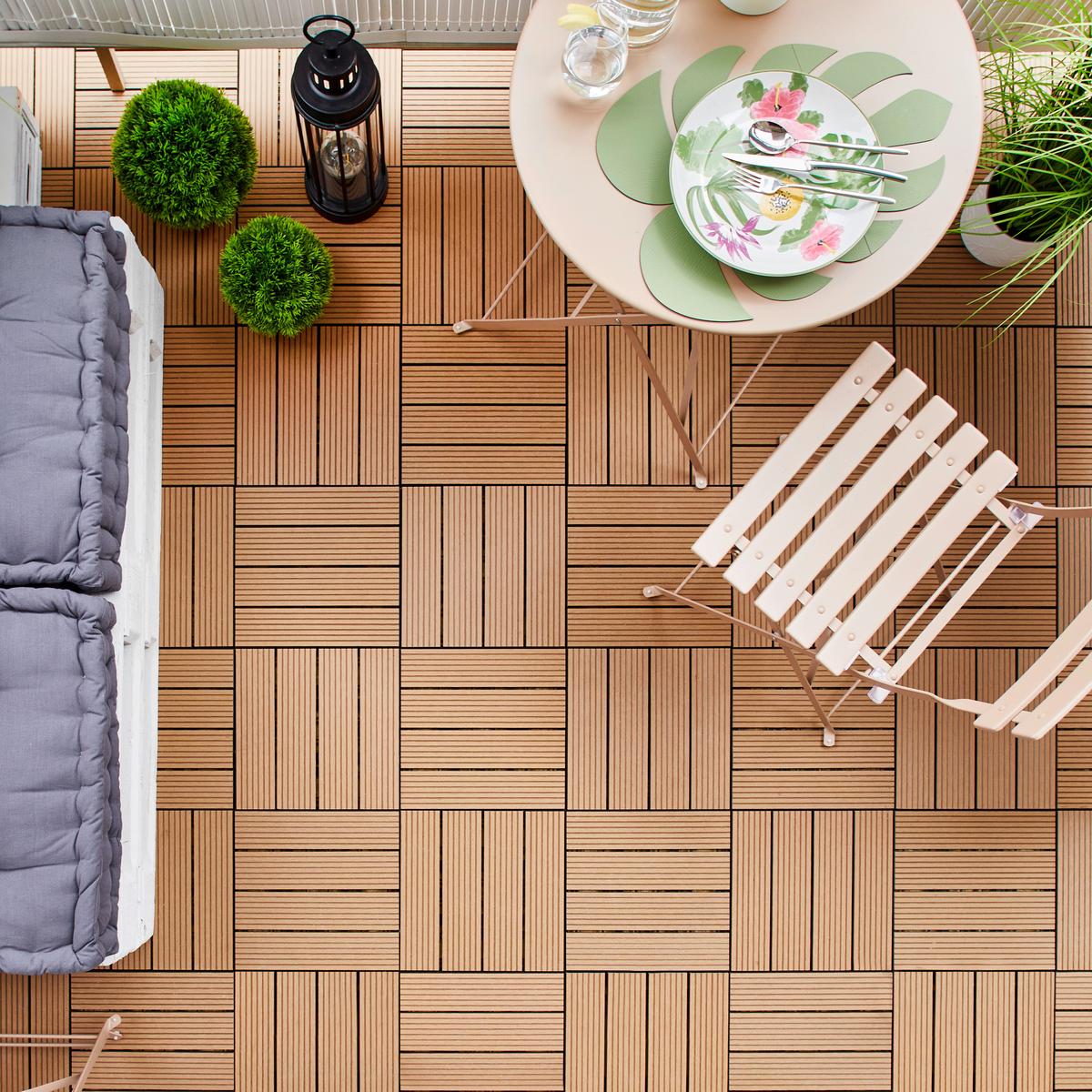 Terrassenfliese Willi Braun ca. 30x2,2x30cm aus Kunststoff - Braun, Kunststoff (30/2,2/30cm) - Mömax