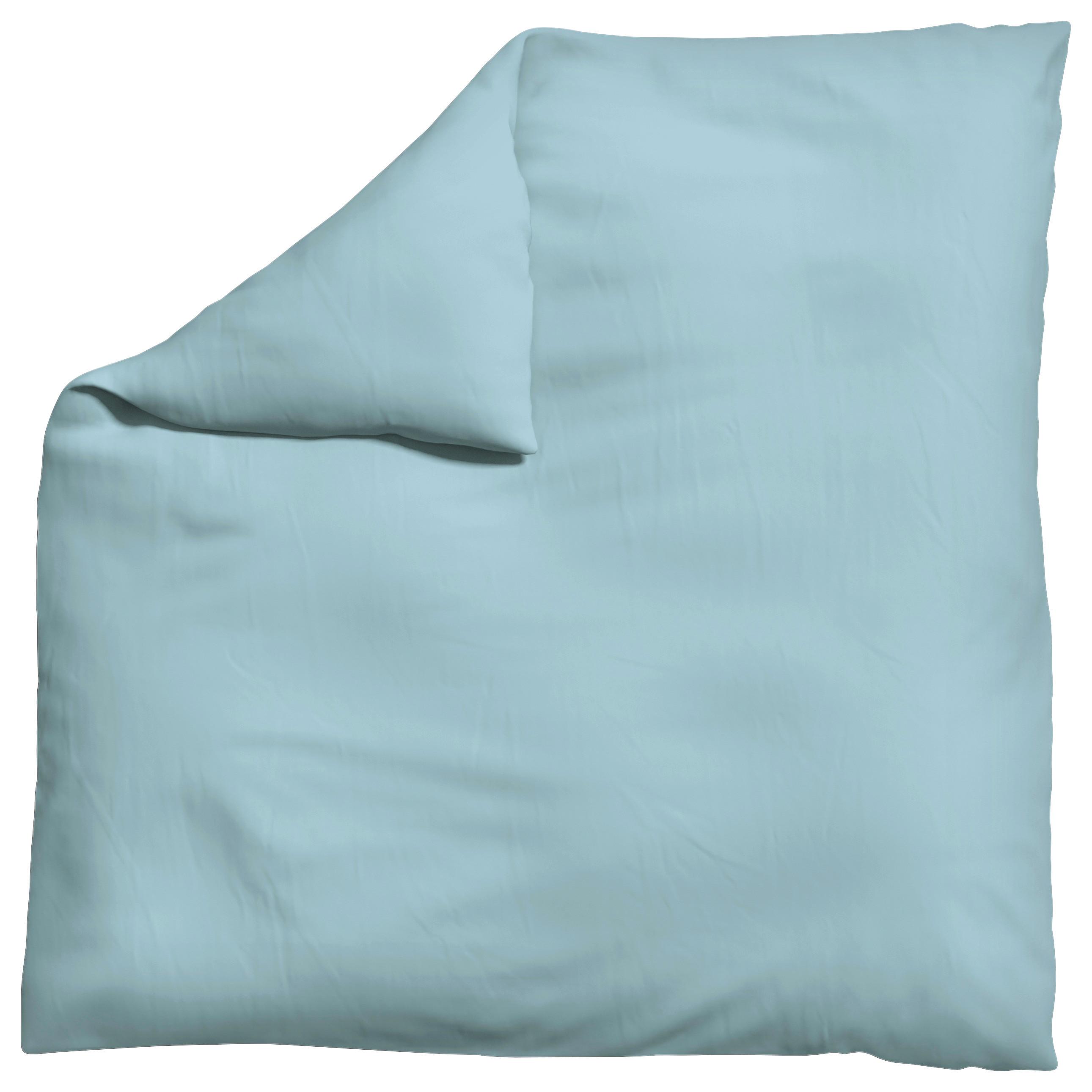 Bettdeckenbezug Woven Satin Hellblau ca. 200x200cm - Hellblau, Basics, Textil (200/200cm) - Schlafgut