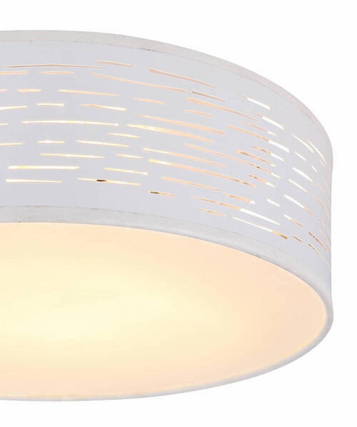 LED-Deckenleuchte 15341D1 in Chromfarben max. 20 Watt - Chromfarben/Weiß, Design, Kunststoff/Metall (38/38/13cm) - Globo