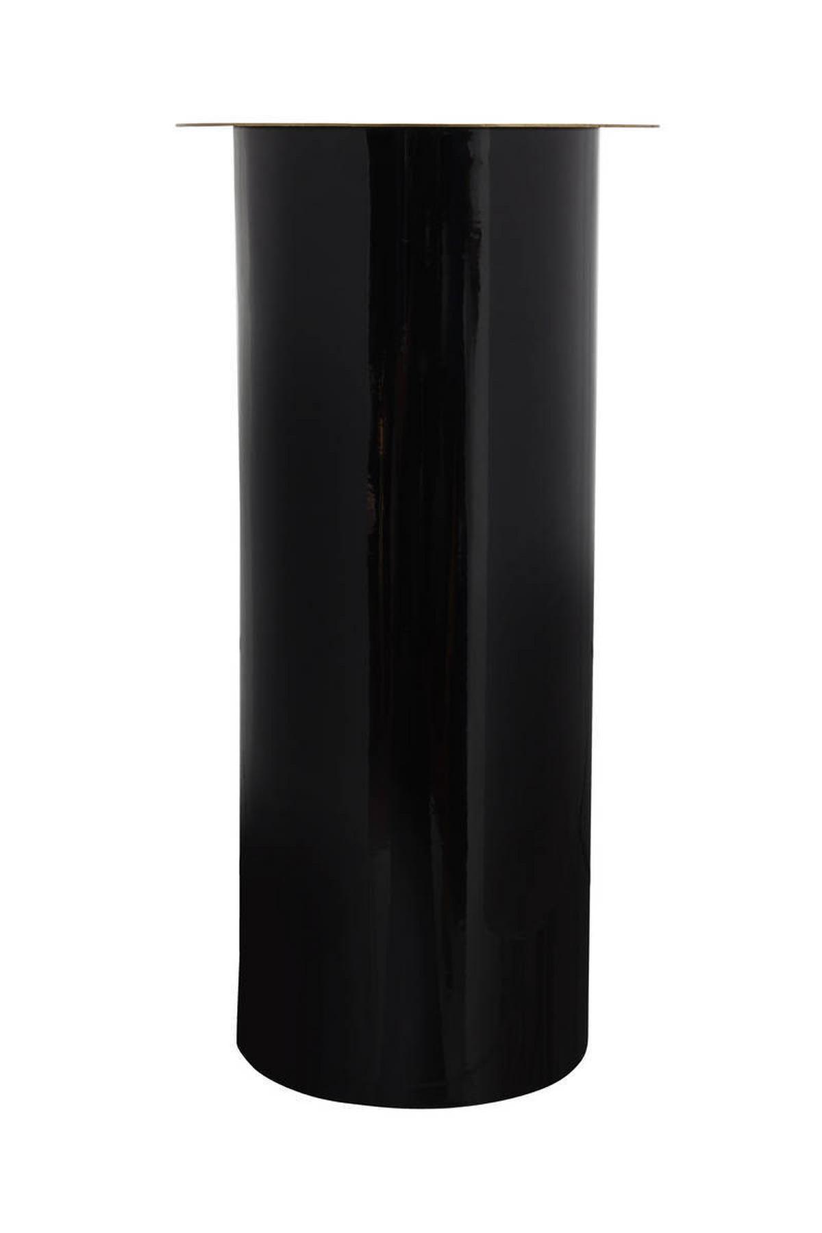 KERZENSTÄNDER BODENKERZENSTÄND. ART DECO 165 - Goldfarben/Schwarz, Trend, Metall (20/40/20cm) - Kayoom