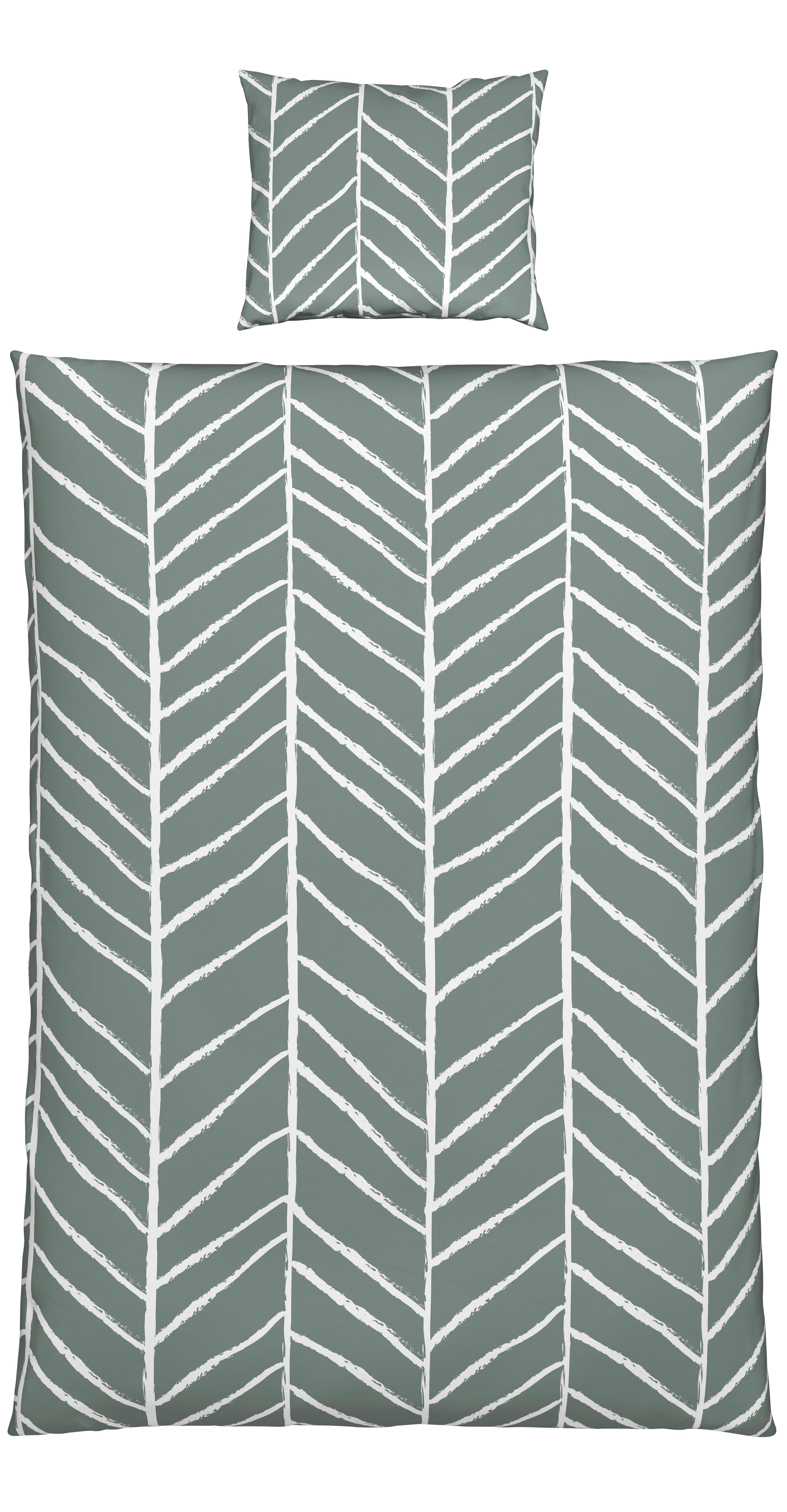 BETTWÄSCHESET MARBLE - Jadegrün, Konventionell, Textil (160/210cm) - Modern Living