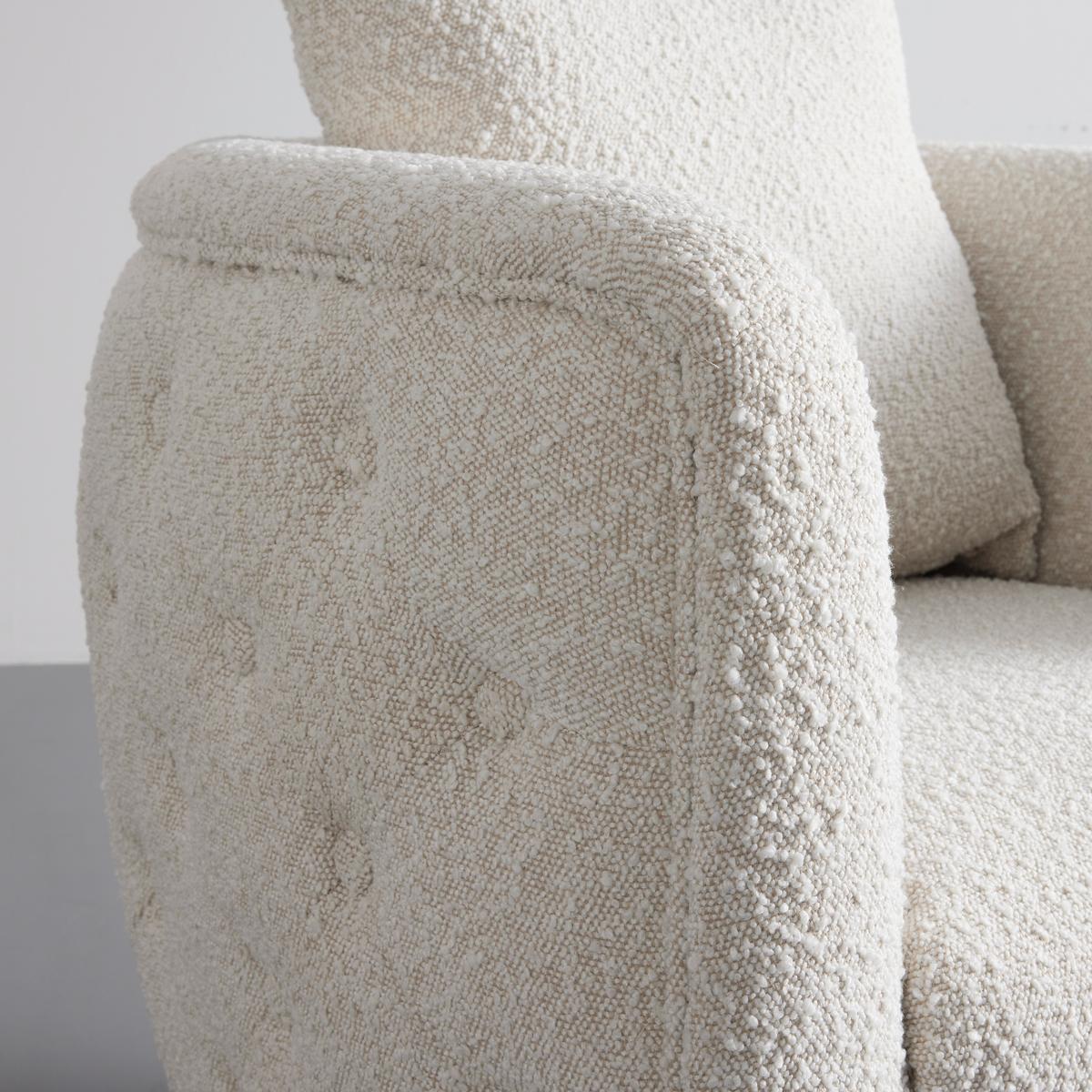 CHESTERFIELD-SESSEL TYRON -TREND- - Beige/Schwarz, Romantik / Landhaus, Holz/Textil (76/72/72cm) - Premium Living