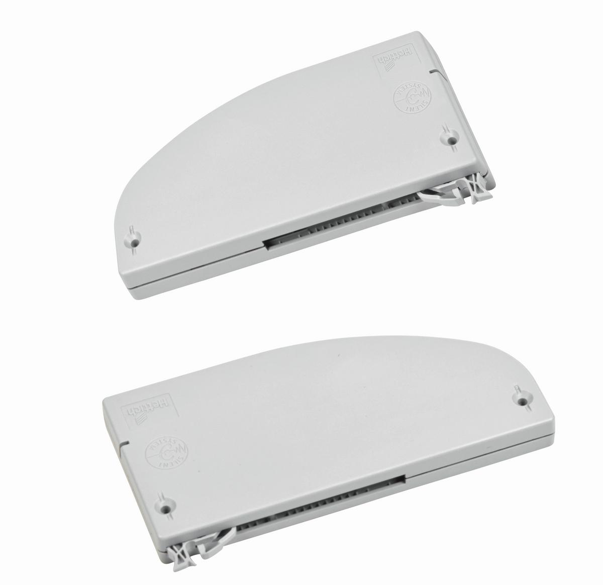 Ajtócsillapító Tolóajtós Szekrényhez - alumíniumszínű, műanyag (35/10/13cm)