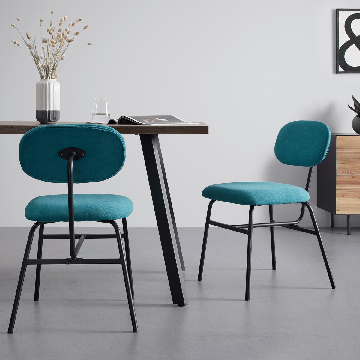 Szék Párban Pino - türkiz/fekete, Modern, textil/fa (46/80/55cm) - Bessagi Home