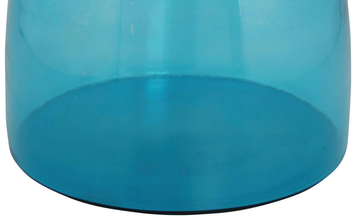 BEISTELLTISCH ROMAN 125 - Blau/Goldfarben, Design, Glas/Metall (36/48cm) - Kayoom