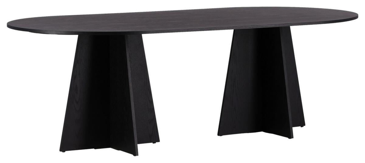 ESSTISCH BOOTCUT - Schwarz, Design, Holz (230/115/75cm) - Livetastic