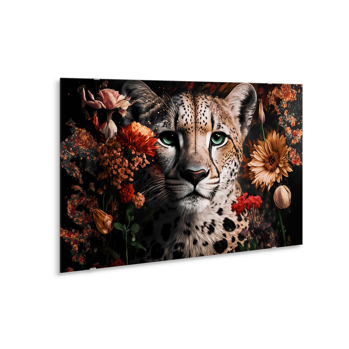 Glasbild Multicolor ca. 120x80cm - Multicolor, Basics, Glas/Papier (120/80cm)