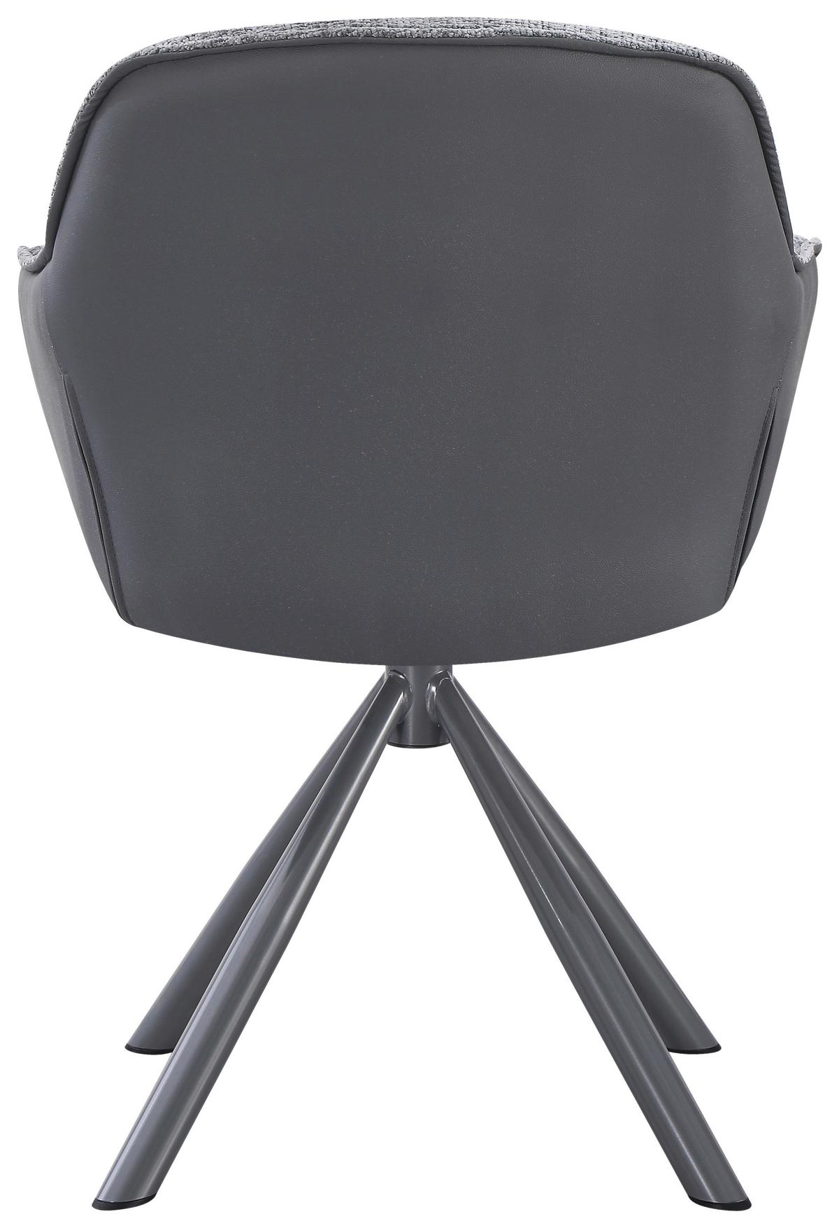 Armlehnstuhl Eileen Grau - Grau, MODERN, Textil/Metall (62/85/61cm) - Mömax