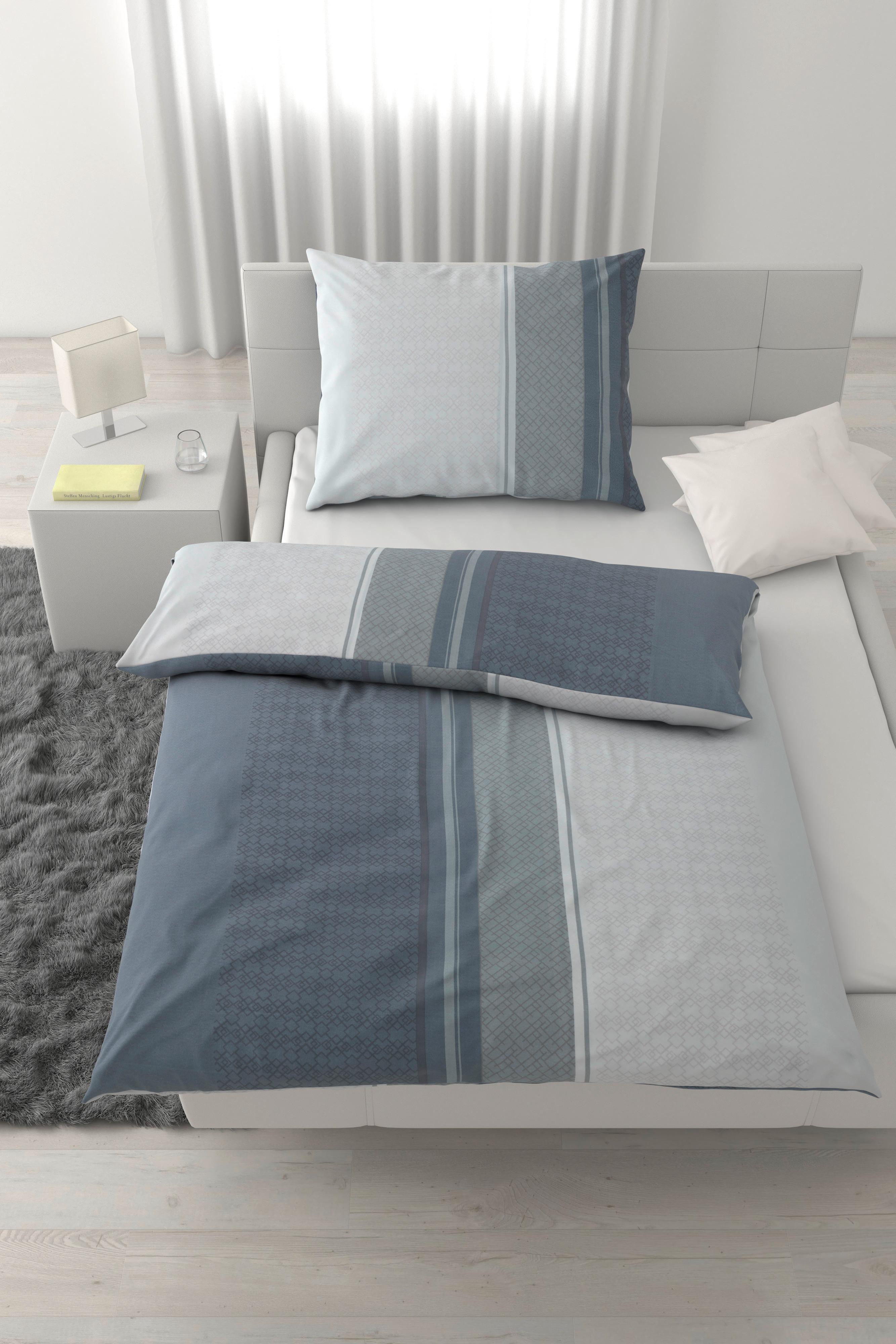 Bettwäsche Mathea Grau ca. 135x200cm - Textil (135/200cm) - Based