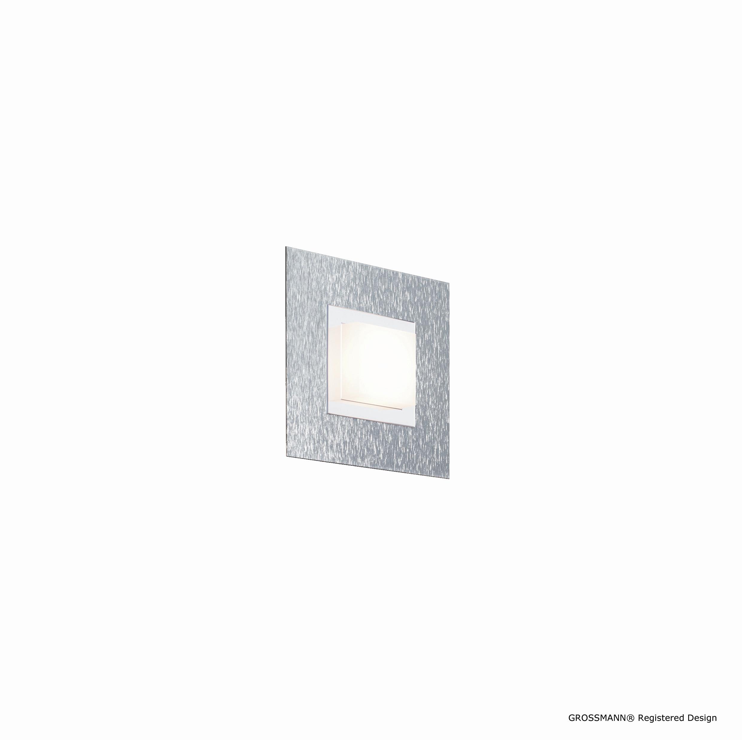 KINKIET LED 51-790-072 LED WL/DL BASIC - kolor aluminiowy, Design, metal (15/15/5,8cm) - Grossmann