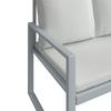 LOUNGEGRUPP ARIELLA - ljusgrå/akaciefärgad, Modern, metall/trä (160/88/65cm) - Bessagi Garden