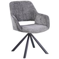 Armlehnstuhl Bello Grau/Schwarz - Schwarz/Grau, MODERN, Textil/Metall (66/85/66cm) - Mömax