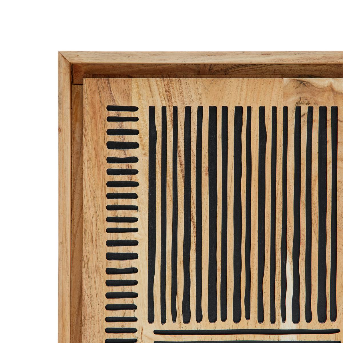 Highboard Tarim Schwarz/Akaziefarben - Schwarz/Akaziefarben, LIFESTYLE, Holz/Metall (80/150/40cm) - Mömax