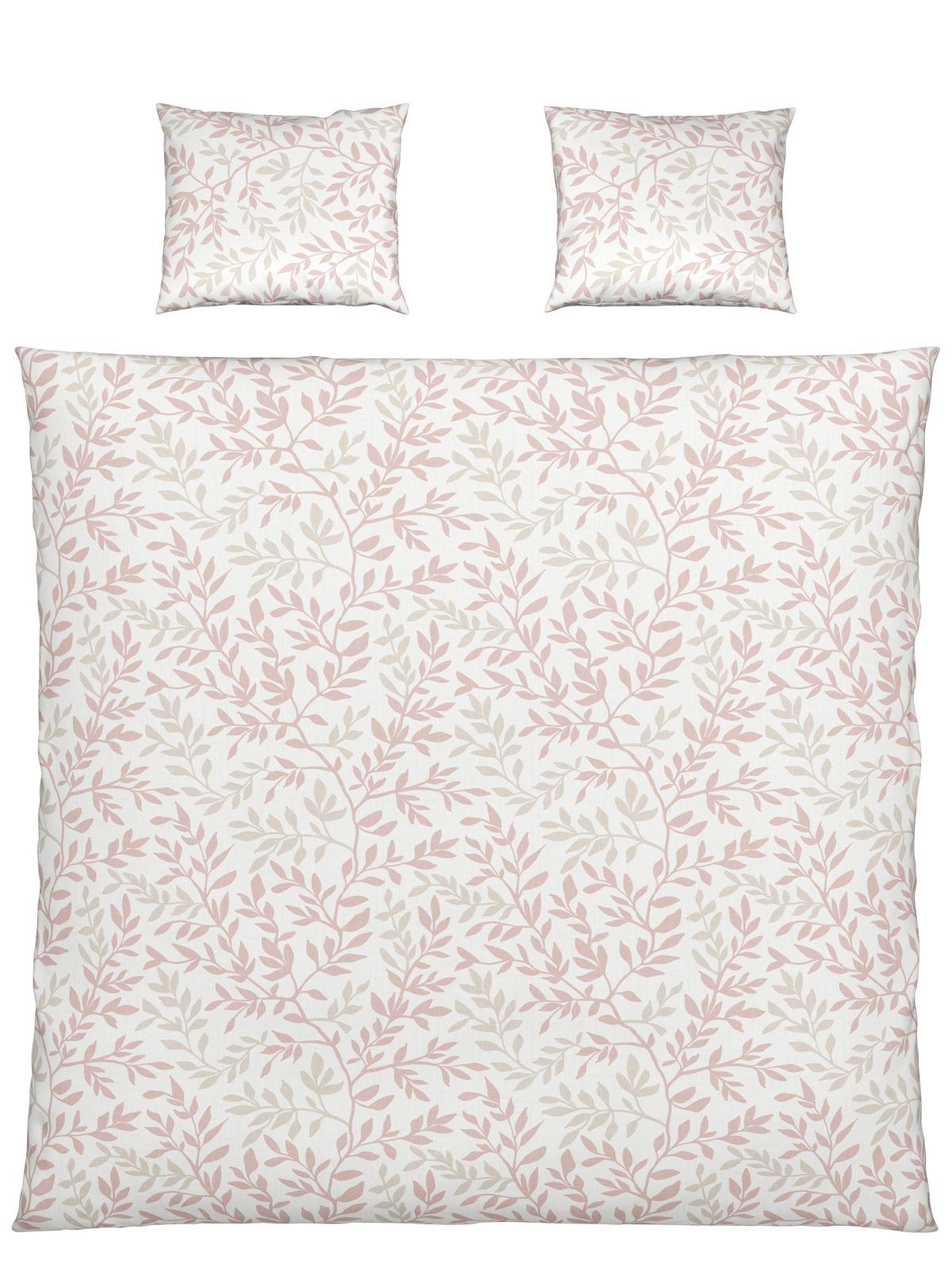 BETTWÄSCHESET SIGLINDE XXL - Rosa/Grau, Konventionell, Textil (200/210cm) - Modern Living