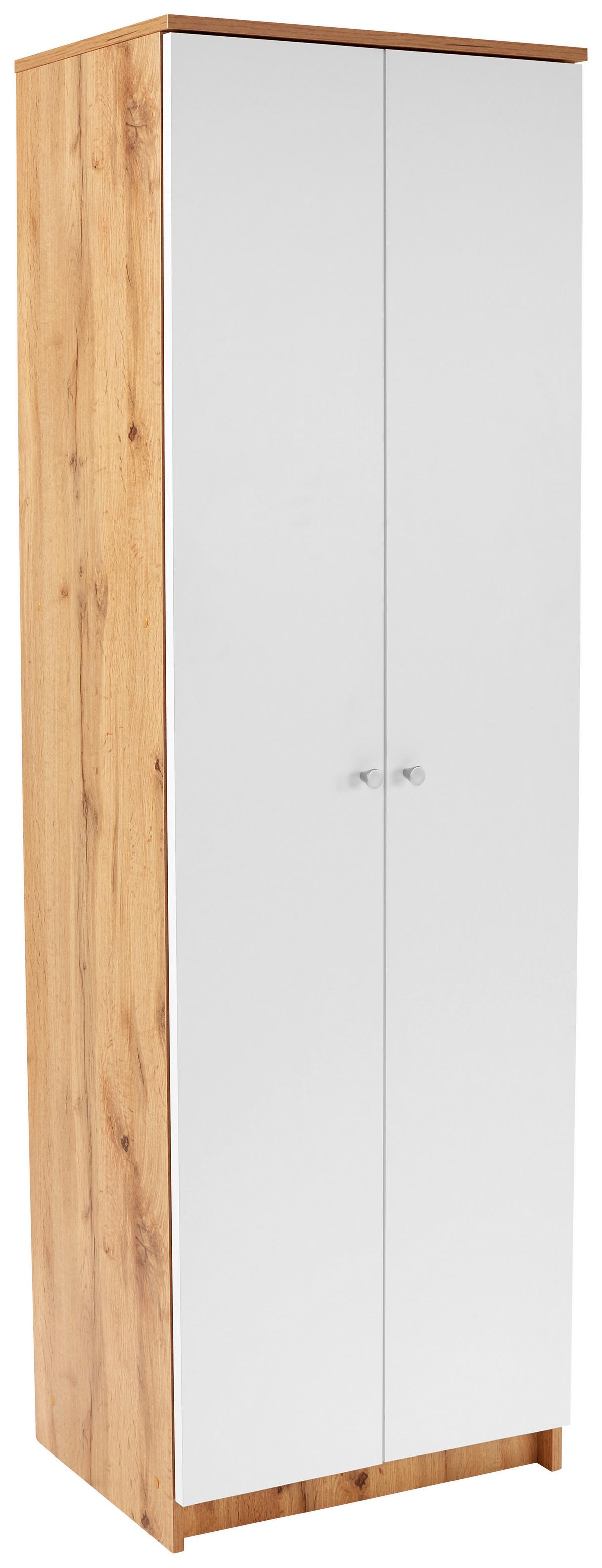Dulap pentru pantofi KV05 - alb/stejar Artisan, Modern (62,4/178,6/35,4cm) - Best Price