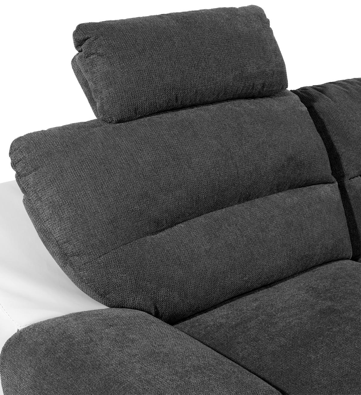 Sedežna Garnitura Seaside, Z Ležiščem, Predalom, Oblika U - barve kroma/črna, Konvencionalno, kovina/tekstil (165/334/218cm) - Premium Living