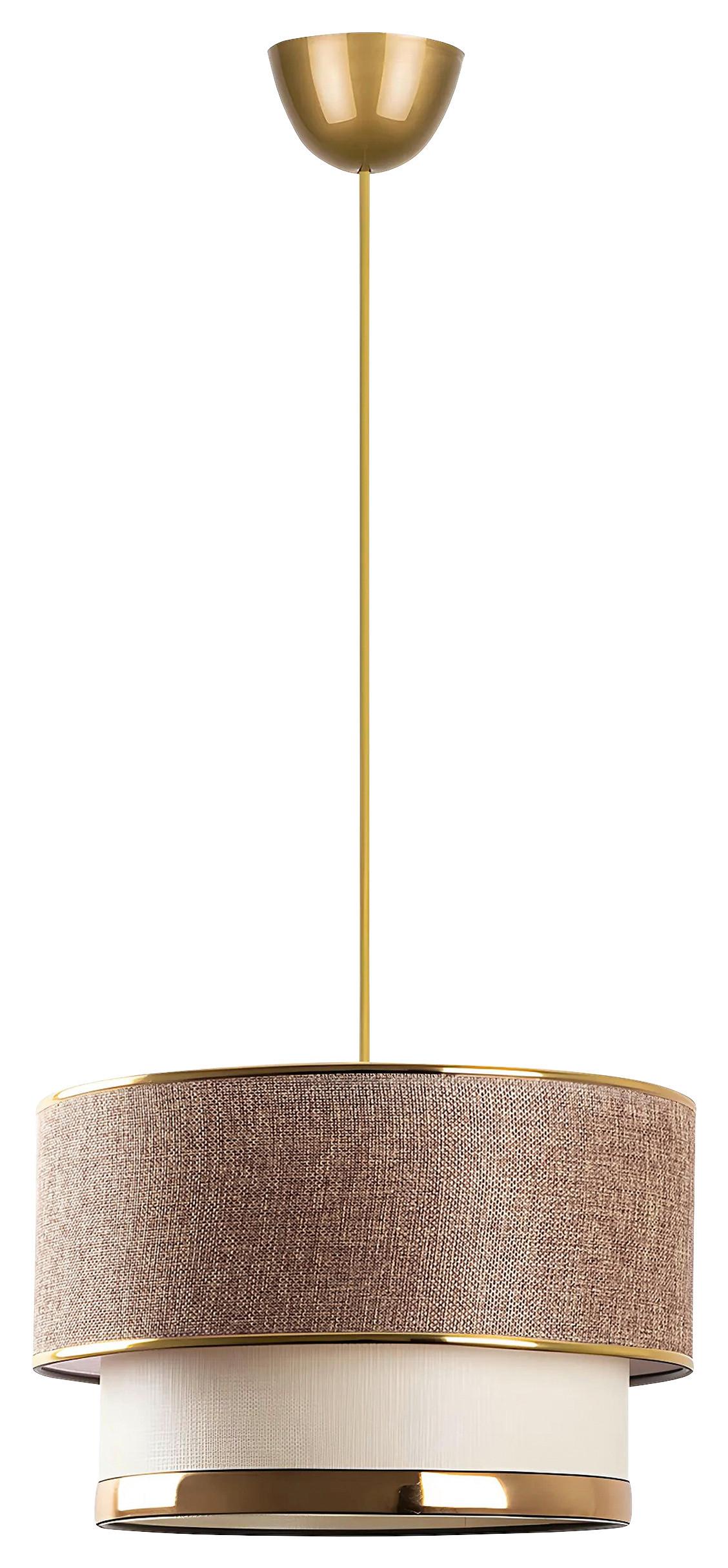 LAMPA WISZĄCA CAKE - beżowy/kolor złoty, Design, tworzywo sztuczne/metal (30/65cm) - P & B