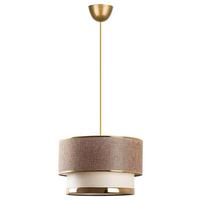 LAMPA WISZĄCA CAKE - beżowy/kolor złoty, Design, tworzywo sztuczne/metal (30/65cm) - P & B