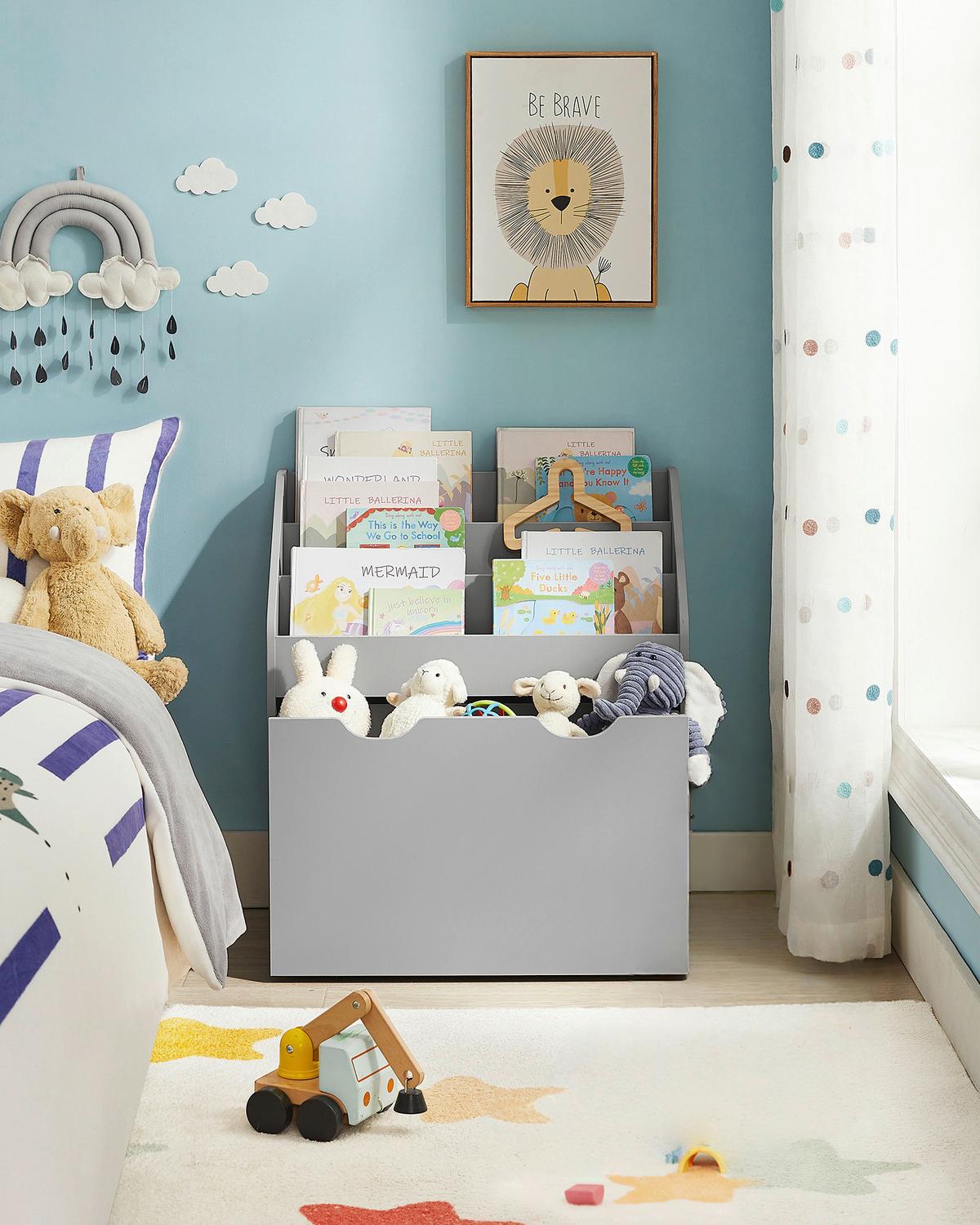 Kinderregal in Grau ca. 62,5x70x29,5 cm - Grau, MODERN, Holzwerkstoff (62,5/70/29,5cm) - MID.YOU