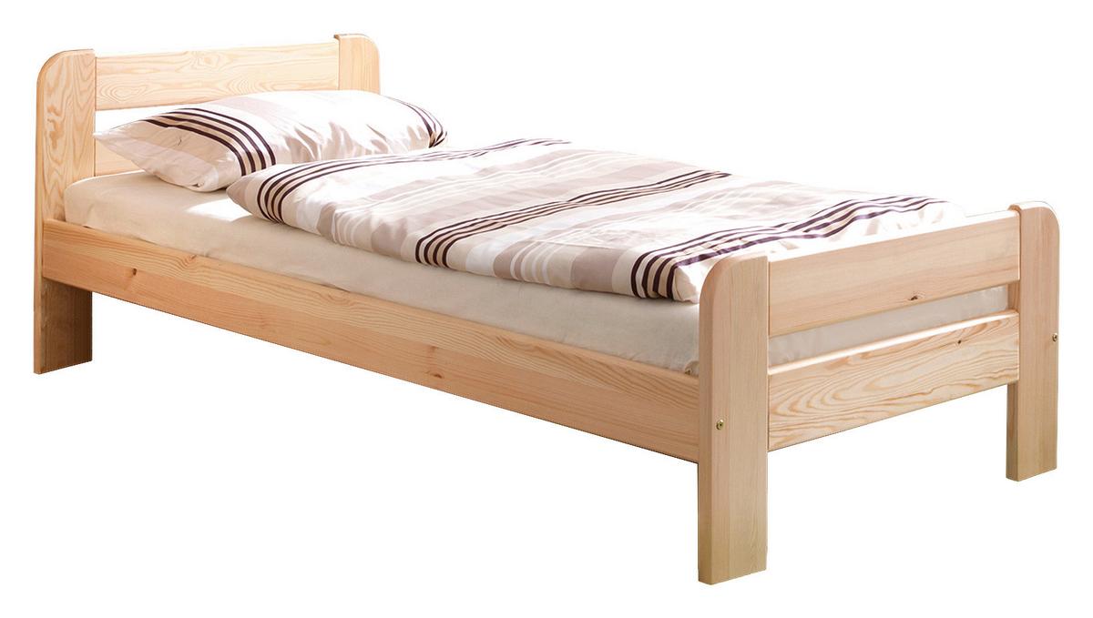 Bett "Bert", aus Kiefer, kieferfarbe - Kieferfarben, Natur, Holz (90/200cm) - MID.YOU